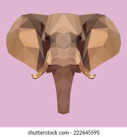 polygonal elephant background