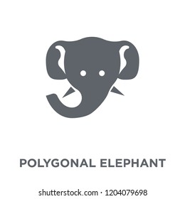 Polygonal elephant icon. Polygonal elephant design concept from Geometry collection. Simple element vector illustration on white background.