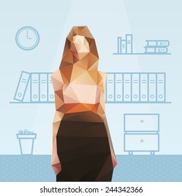 Polygonal female office manager