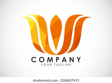Polygonal Fire Flame Logo. Colorful Low Poly Flame Logo. Low Poly Abstract Geometric Design. Vector Illustration