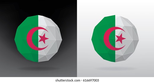 Polygonal Flag - Algeria