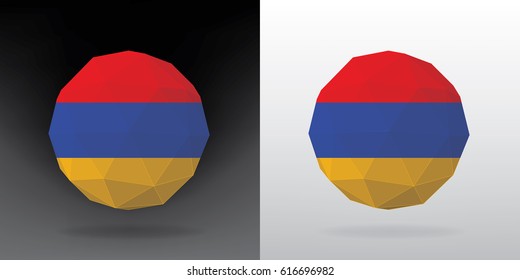 Polygonal Flag - Armenia
