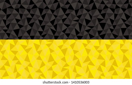 Polygonal flag of Baden-Wurttemberg, Germany in low poly style vector illustration 
