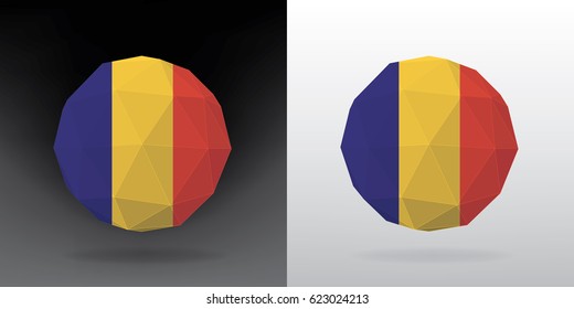 Polygonal Flag - Chad