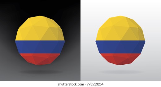 Polygonal Flag - Colombia
