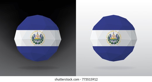 Polygonal Flag - El Salvador