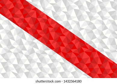 Polygonal flag of Strasbourg, France in low poly style vector illustration
