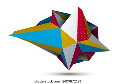 Diseño abstracto del vector de forma poligonal, concepto de red neuronal de forma futurista moderna, tema de abstracción de tecnología dinámica, arte geométrico.