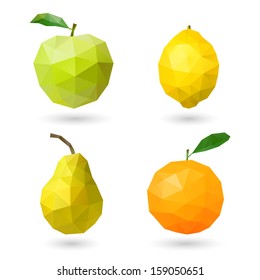 Polygonal Fruit. Vector Illustration