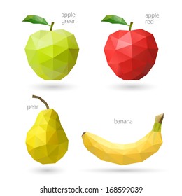 Polygonal Fruit. Vector Illustration