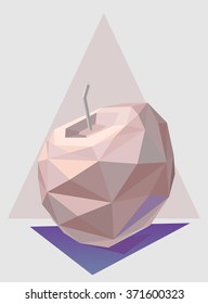 Polygonal fruit. Vector illustration, polygonal design.