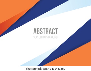 polygonal geometric abstract background with orange and dark blue color with modern style shape - vector