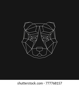 Polygonal geometric animal. Abstract linear isolated objects. Vector illustration.