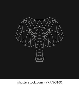 Polygonal geometric animal. Abstract linear isolated objects. Vector illustration.