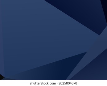 Fondo geométrico poligonal. Color azul oscuro, ilustración vectorial