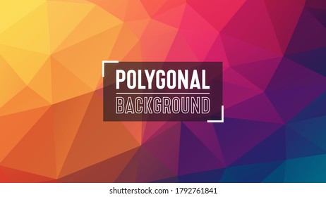 Fondo geométrico poligonal. Mosaico de triángulos bajos de poli. Resumen de cristales de fondo. Patrón de triángulo de plantilla de vectores para web, presentaciones e impresiones.