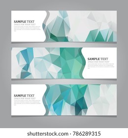 Polygonal geometric banners 