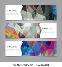 Polygonal geometric banners 
