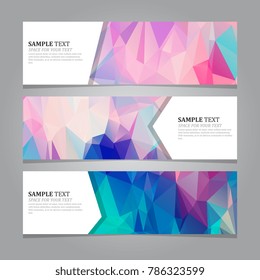 Polygonal geometric banners 