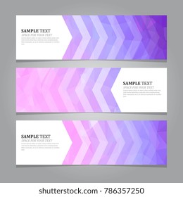 Polygonal geometric banners 