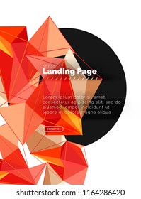 Polygonal geometric design, abstract shape made of triangles, trendy vector background