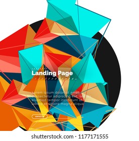 Polygonales geometrisches Design, abstrakte Form aus Dreiecken, trendiger Vektorhintergrund