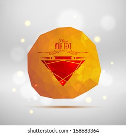 Polygonal geometric figure for modern design