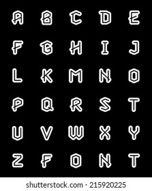 Polygonal geometric font. Creative Alphabet. Typographic Set