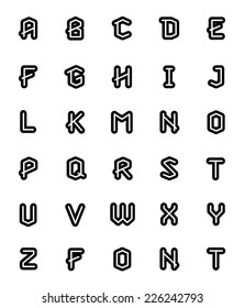 Polygonal geometric font. Creative Alphabet. Typographic Set