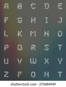 Polygonal geometric font. Creative Alphabet. Typographic Set
