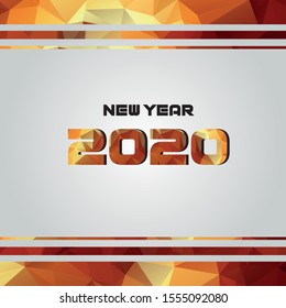 Polygonal geometric new year colored background. Mouse rat 2020 trignle pattern