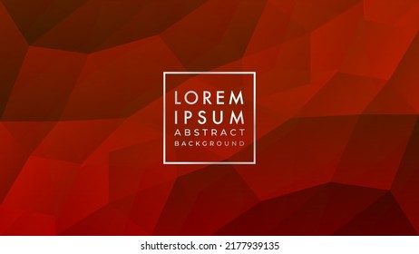 Polygonal Geometric Pattern illustration in Red Maroon Matte Color Gradient. Abstract Background Design Template.