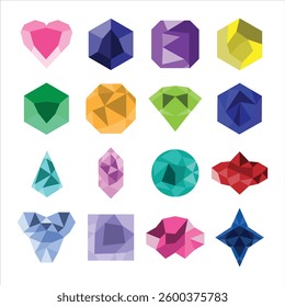 Polygonal Geometric Shape Illustration Set