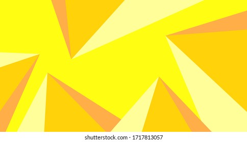 Polygonal geometric shape yellow background. Abstract vector yellow background. Triangle shape yellow template