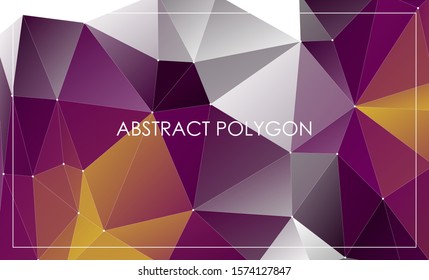 Polygonal geometric triangle background, vector design