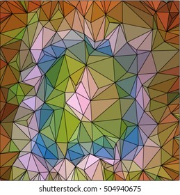 polygonal geometric triangle mosaic background of pink green blue, vector illustration