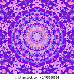 Polygonal geometrical dynamic circular triangle mosaic pattern background - hypnotic psychedelic abstract vector design