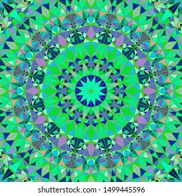 Polygonal geometrical dynamic triangle mosaic mandala background design - psychedelic abstract colorful hypnotic vector graphic