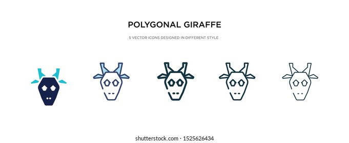 polygonal giraffe icon in different style vector illustration. two colored and black polygonal giraffe vector icons designed in filled, outline, line and stroke style can be used for web, mobile, ui