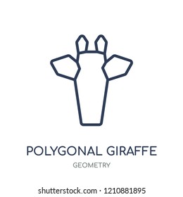 Polygonal giraffe icon. Polygonal giraffe linear symbol design from Geometry collection. Simple outline element vector illustration on white background.