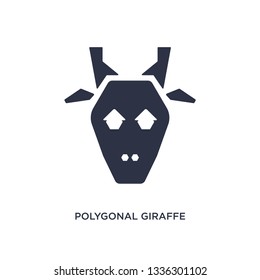 polygonal giraffe isolated icon. Simple element illustration from geometry concept. polygonal giraffe editable logo symbol design on white background. Can be use for web and mobile.