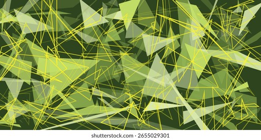 Fundo De Mosaico Verde E Ouro Poligonal. Vetor bonito eps 10