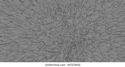 Polygonal graphic background abstract line on gray color