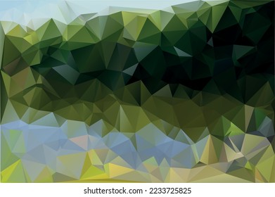 Polygonal graphics, Multicolor Design Templates. Geometric Triangular Vector Background.shape