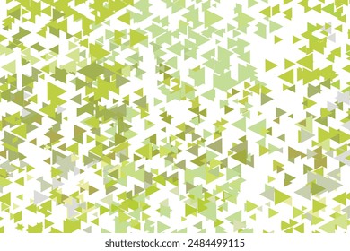 Polygonal green mosaic background. Abstract low poly vector illustration. Triangular pattern, copy space. Template geometric business design with triangle for poster, banner, card, flyer.