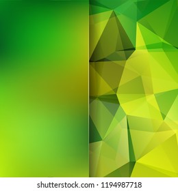 Polygonal green vector background. Blur background. Can be used in cover design, book design, website background. Vector illustration