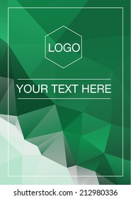Polygonal greeting card mockup
