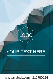 Polygonal greeting card mockup