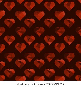 Patrón de infarto poligonal sin costuras. Antecedentes románticos para San Valentín