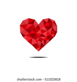 Corazón poligonal en Vector